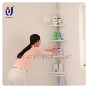 6 Tier Telescopic Plastic Bathroom Corner Shelf