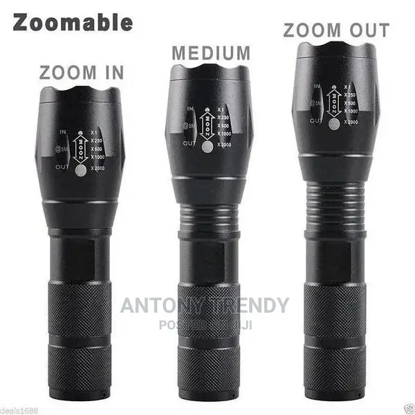 XML T6powerful LED Flashlight Torch Zoomable.