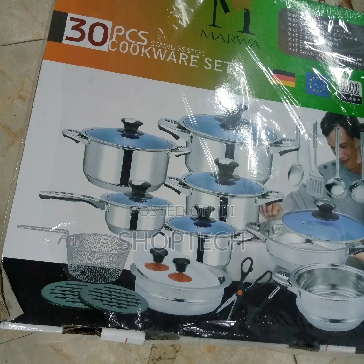 Marwa 30pcs Stainless Cookware Set
