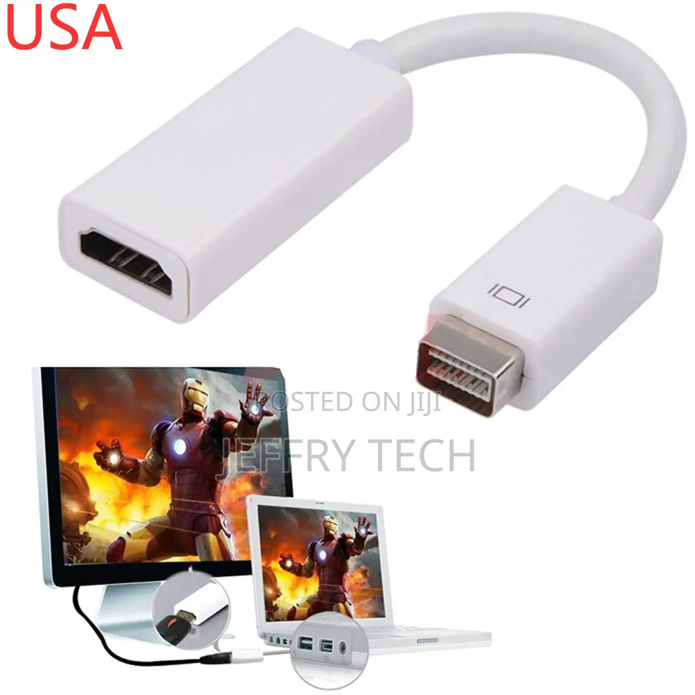 Mini DVI to HDMI Adapter Cable for OLD Macbook iMac Pro