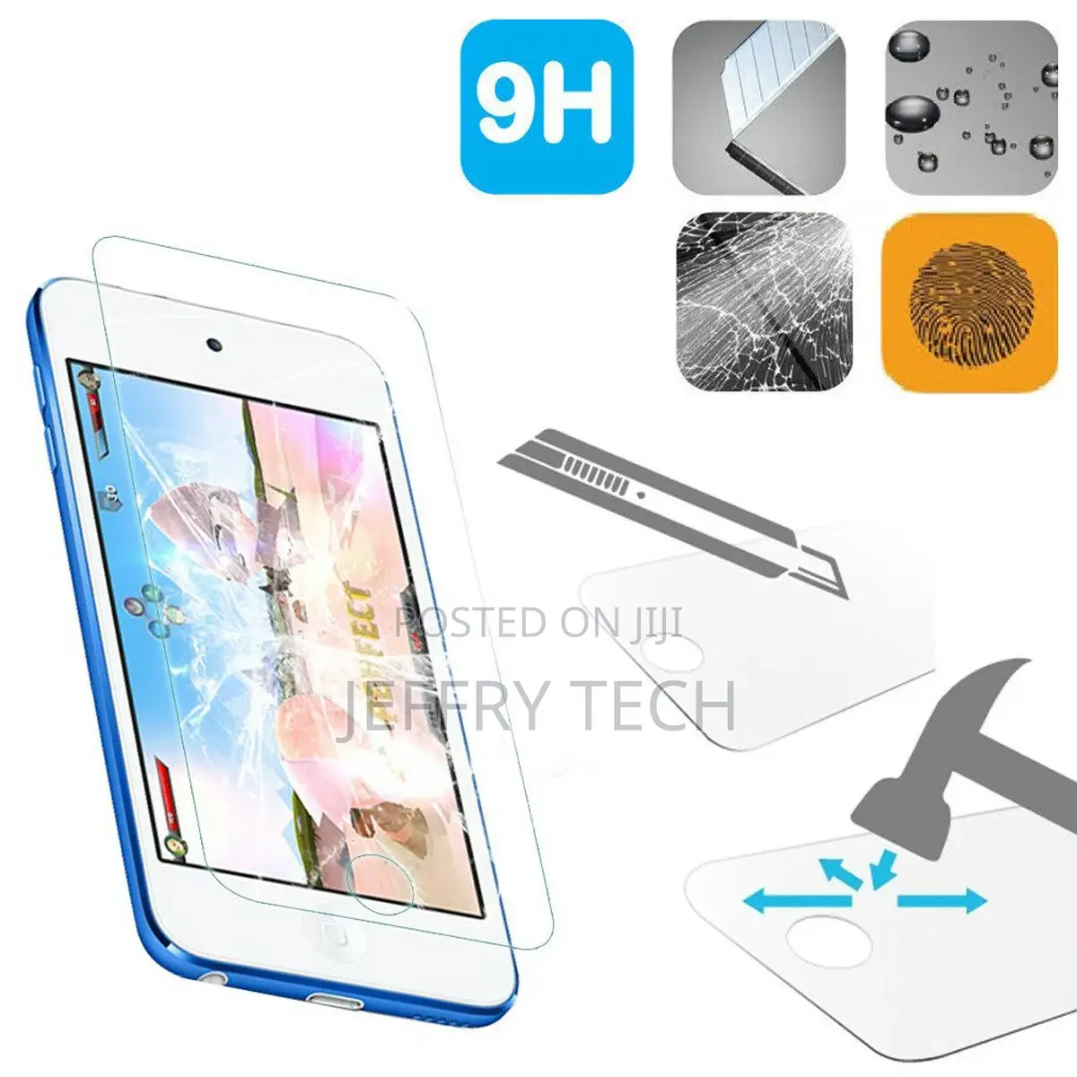TEMPERED GLASS SCREEN PROTECTOR for Apple iPod Touch 4 USA