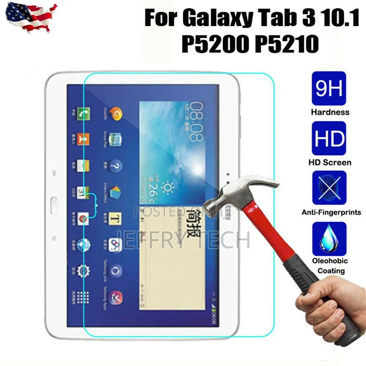 Samsung Galaxy Tab 3 10.1 P5200 P5210 Tempered Temper Glass