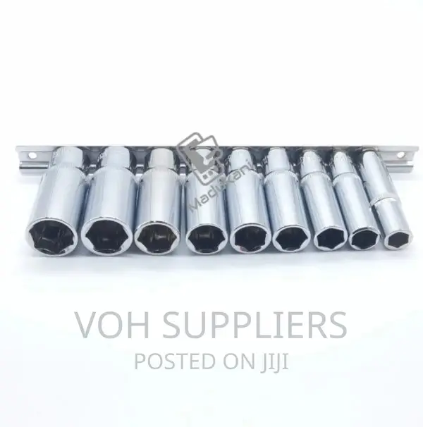 Strong 9PCS Deep Socket Box Spanner Chrome Vanadium Set
