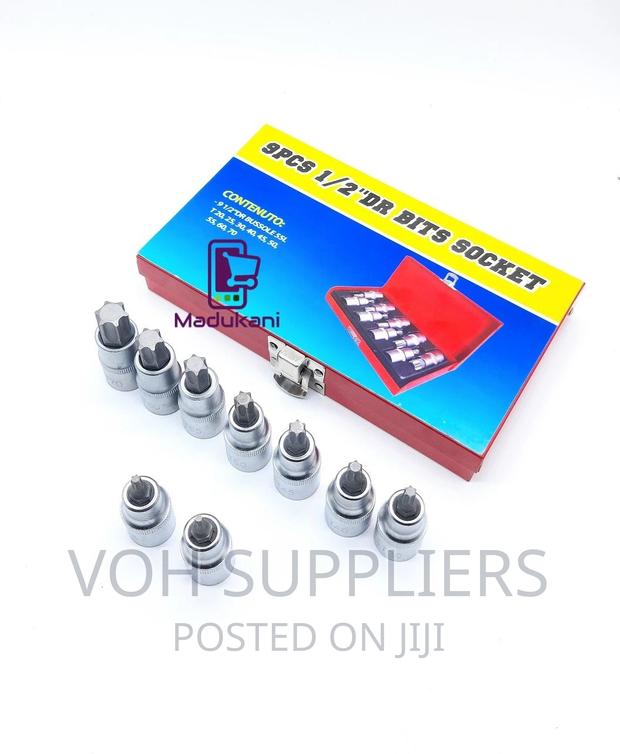 Strong 9PCS Half Inch 1/2′′ Torx Bit Set In Metallic Case - main view