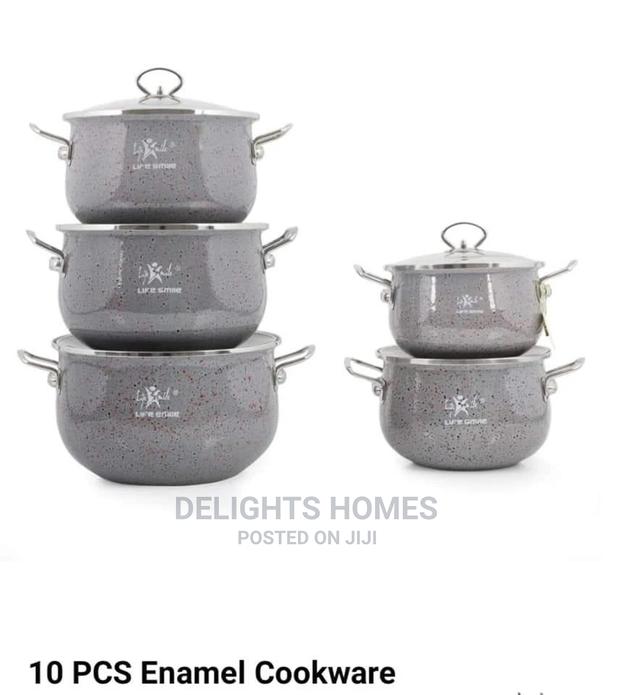 10 PC Lifesmile Enamel Cookware Sets - thumbnail 2