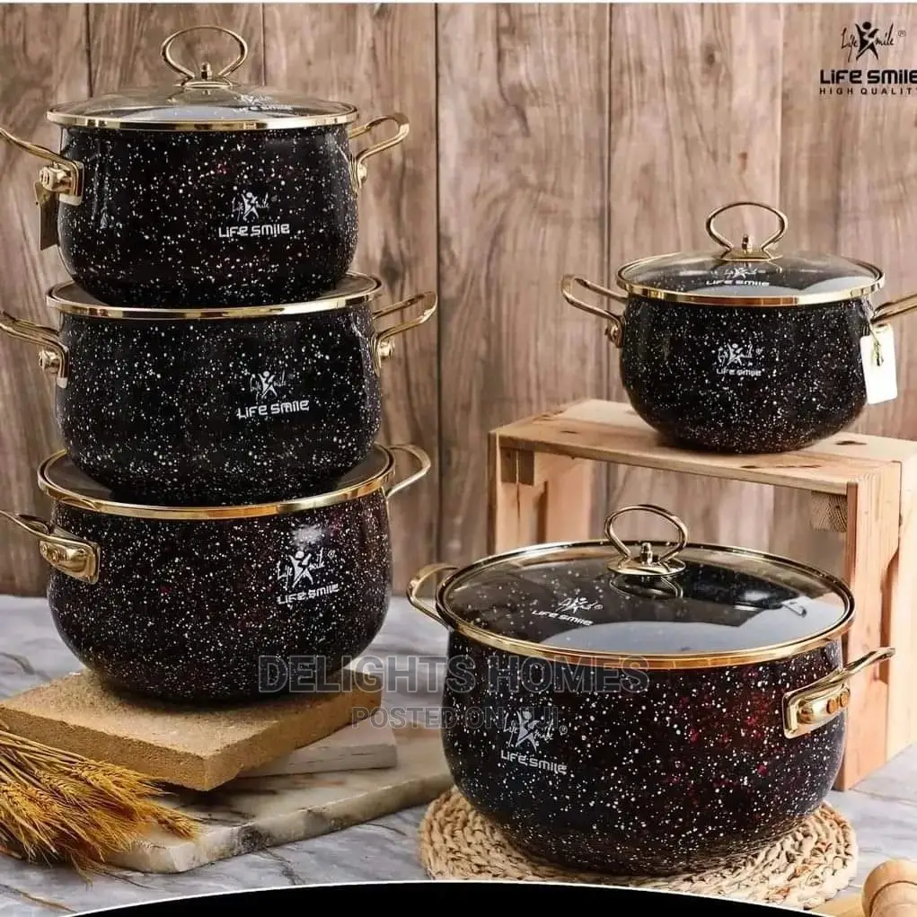 10 PC Lifesmile Enamel Cookware Sets