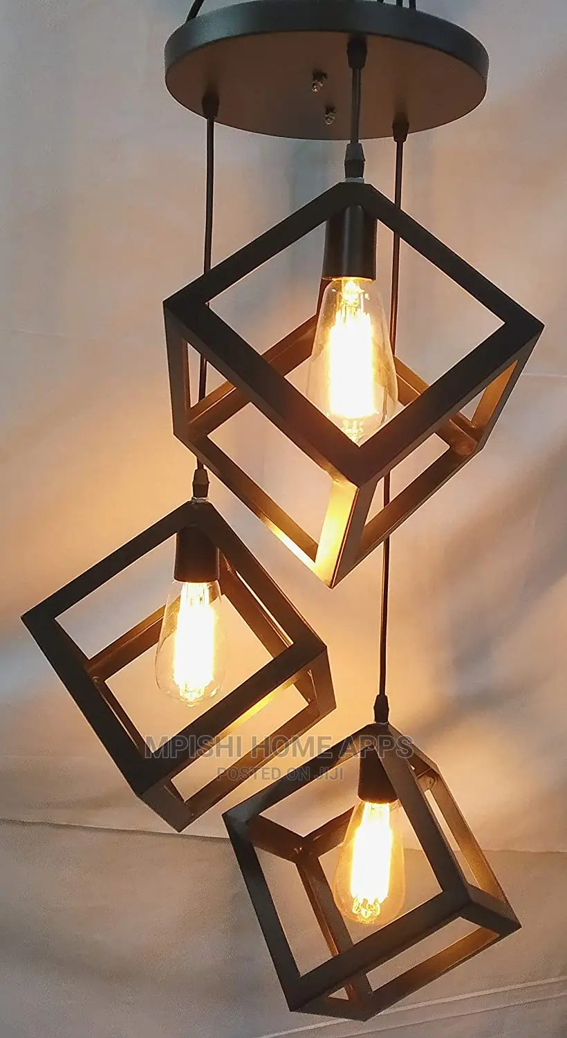 Cube Shape Pendant Light Set