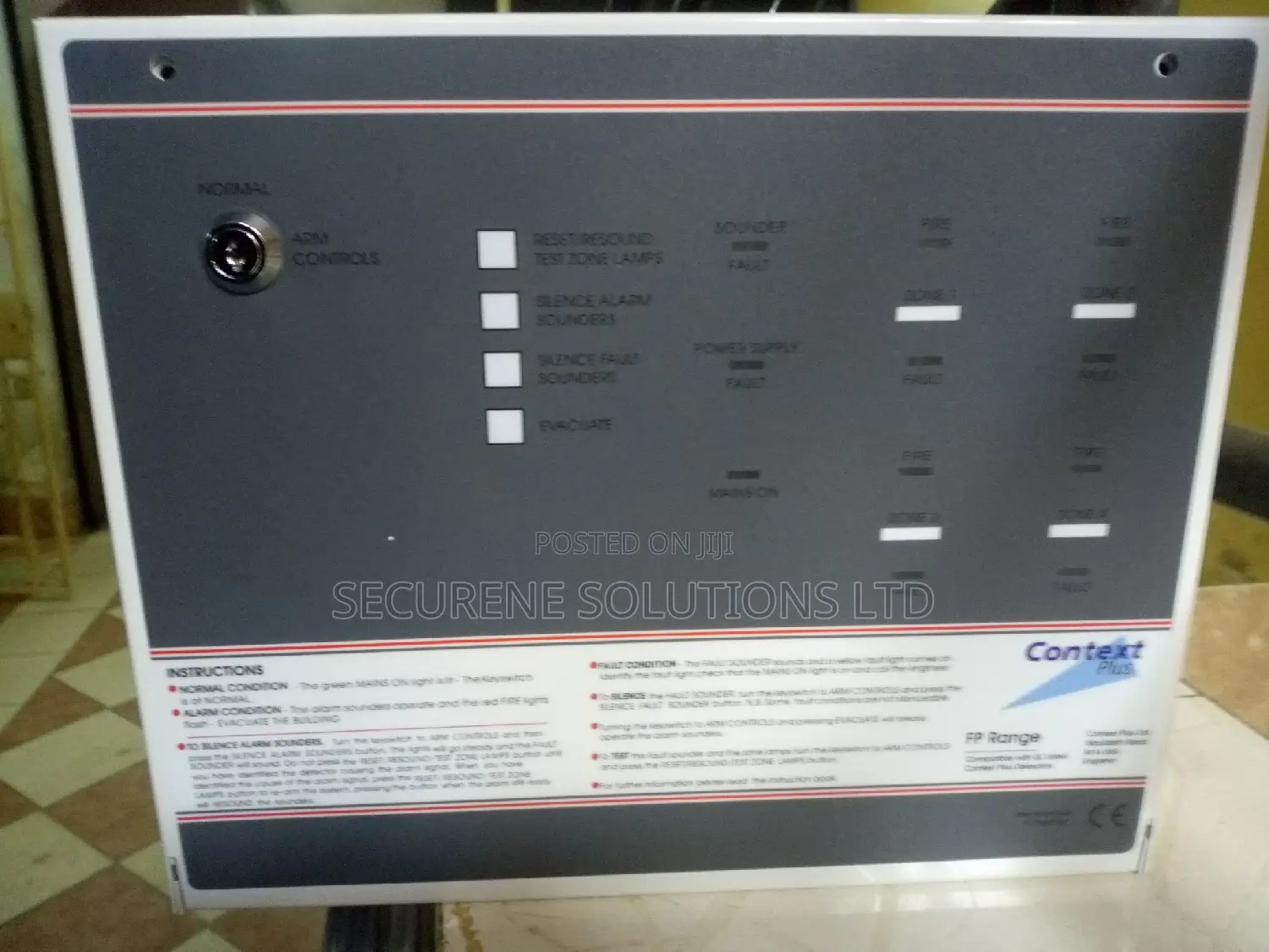 Fire Panel Ctec/Context Plus 4 Zone