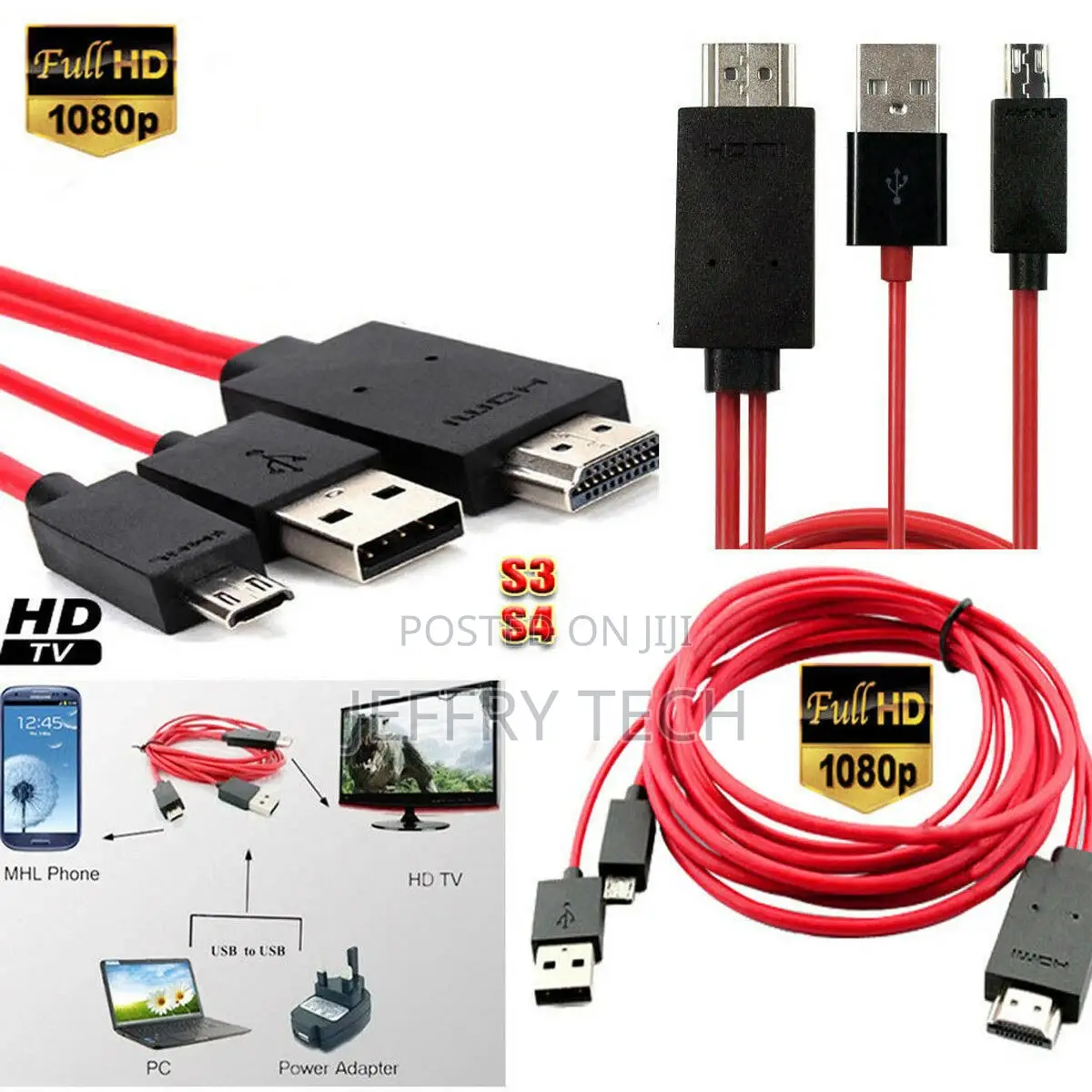 2M 6ft 1080P Micro USB MHL to HDMI Cable Adapter HDTV for Sa