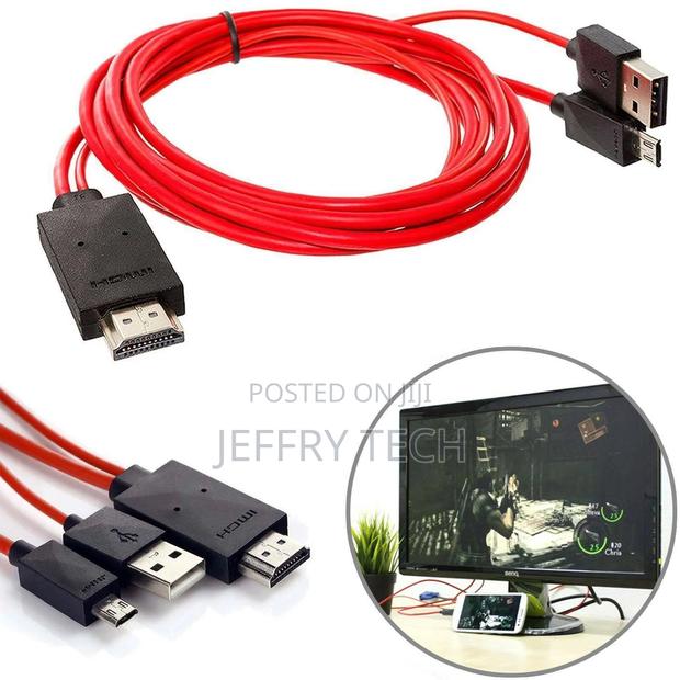 2M 6ft 1080P Micro USB MHL to HDMI Cable Adapter HDTV for Sa - thumbnail 2