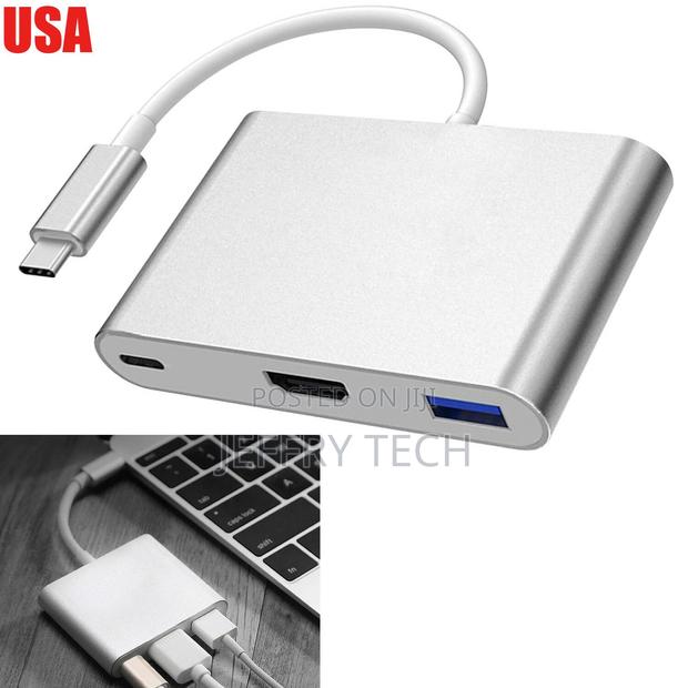 Type C USB 3.1 to USB-C 4K HDMI USB3.0 Adapter 3 in 1 Hub Fo - main view