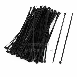 100pcs Black Electrical Nylon Cable Zip Ties (150mm X 2.0mm)