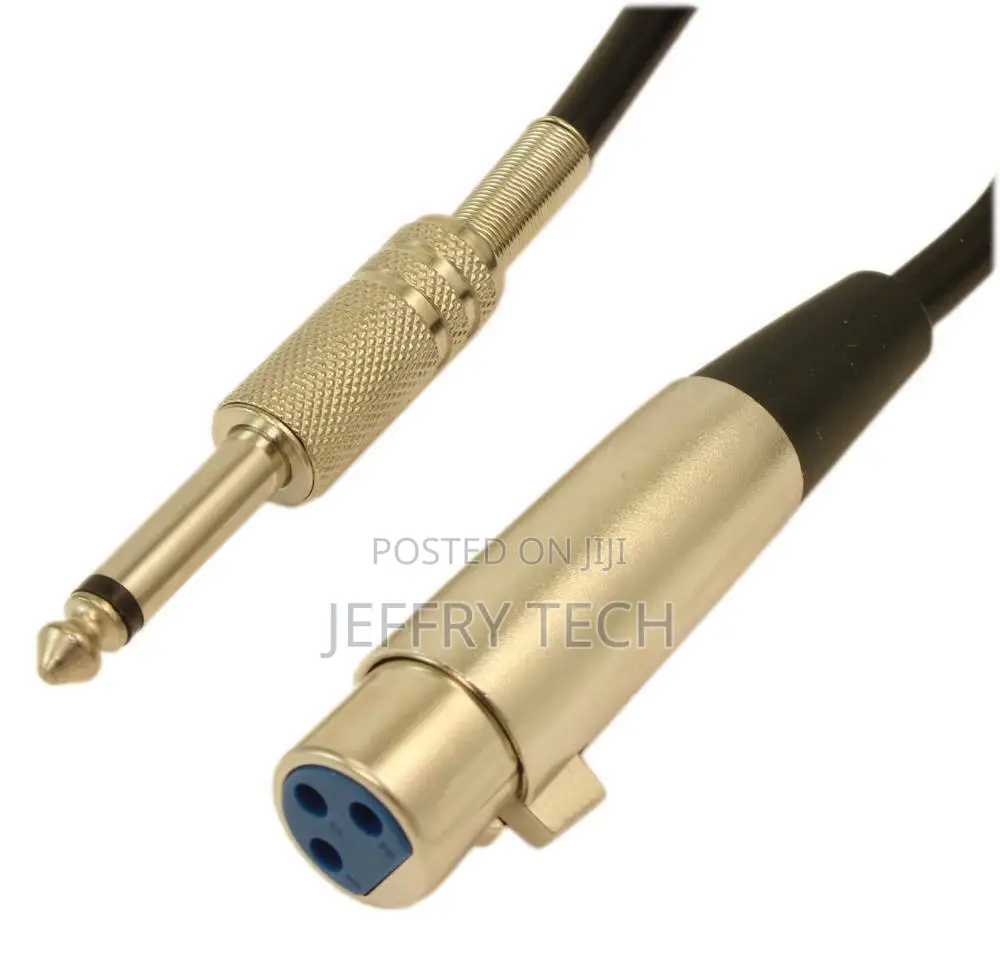 6ft XLR 3P Female To 1/4inch TS MONO Male Microphone Cable