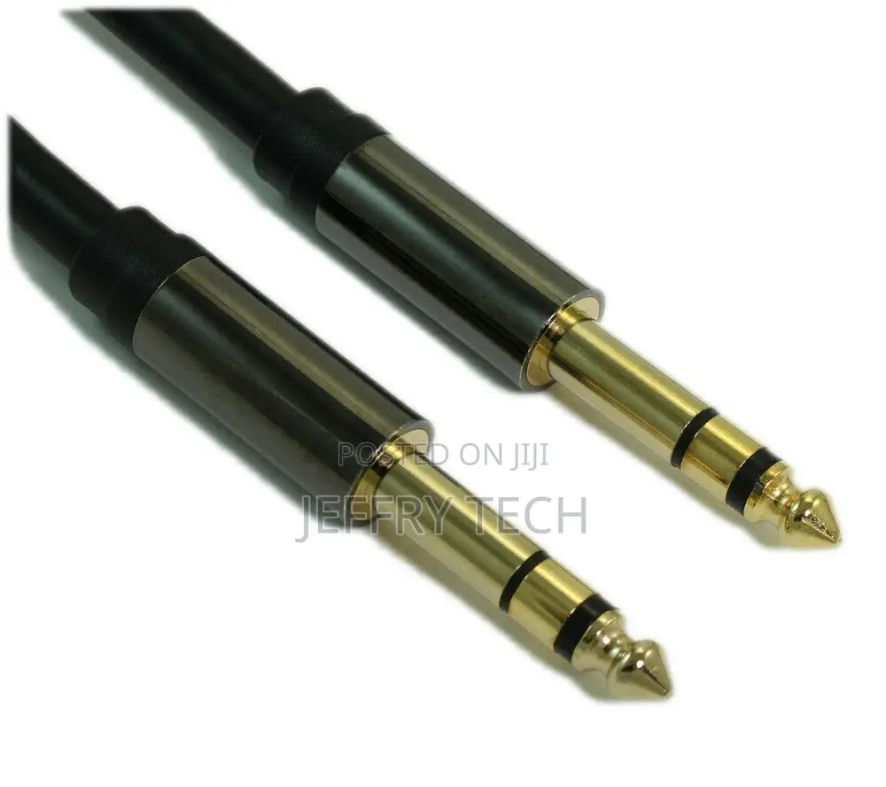1/4inch Stereo TRS Phono Cable Male to Male 2 Mtrs
