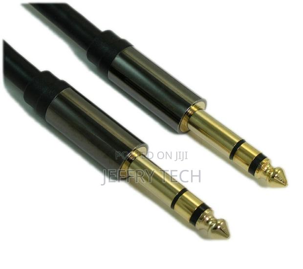 1/4inch Stereo TRS Phono Cable Male to Male 2 Mtrs
