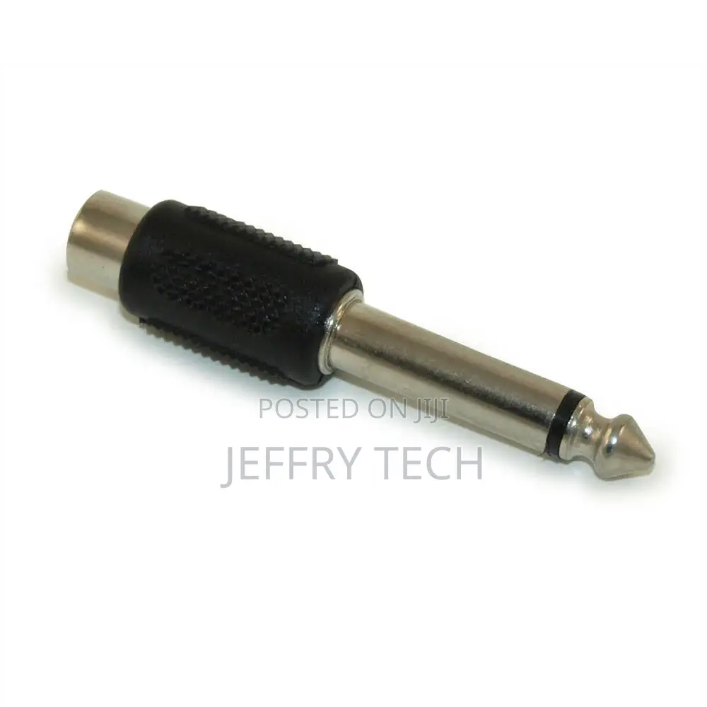 1/4inch Mono Jack (Male) to RCA (Female) Adapter Nickel Plat