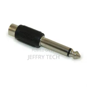 1/4inch Mono Jack (Male) to RCA (Female) Adapter Nickel Plat