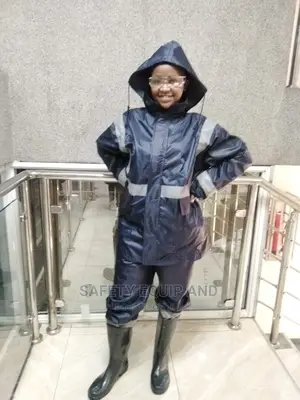 Reflective Navy Blue Qualified Rain Suits