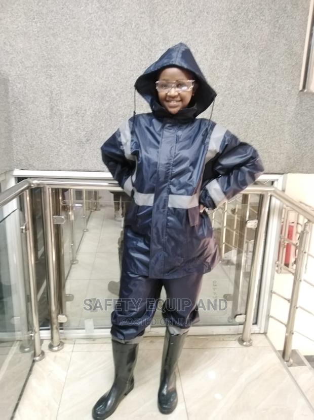 Reflective Navy Blue Qualified Rain Suits - thumbnail 3