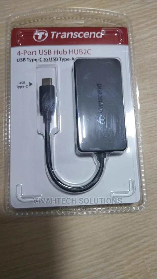 Black Transcend 4-Port HUB USB 3.1 Gen 1 Type C - main view