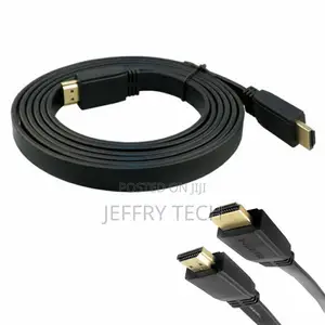 Black FLAT HDMI High Speed 4K Cable for 3D TV 1.4 Lead 20m