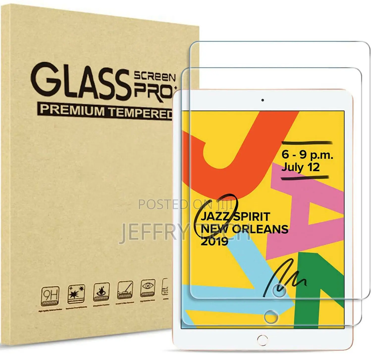 Glass Screen Protector for iPad 10.2 9.7 7th 5th 6th Air Pro