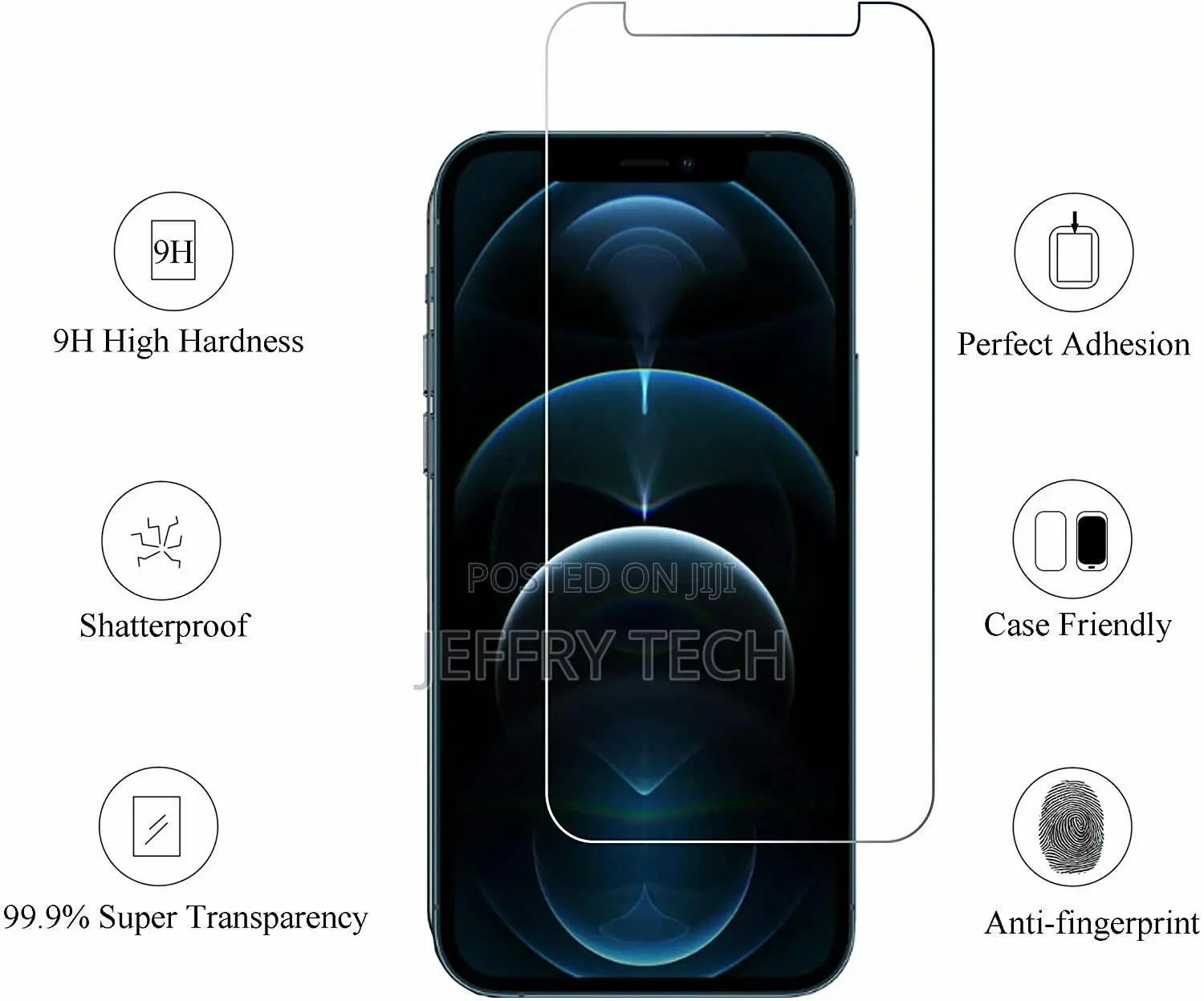 GLASS Screen Protector for iPhone 12 11 Pro Max XR X XS Max