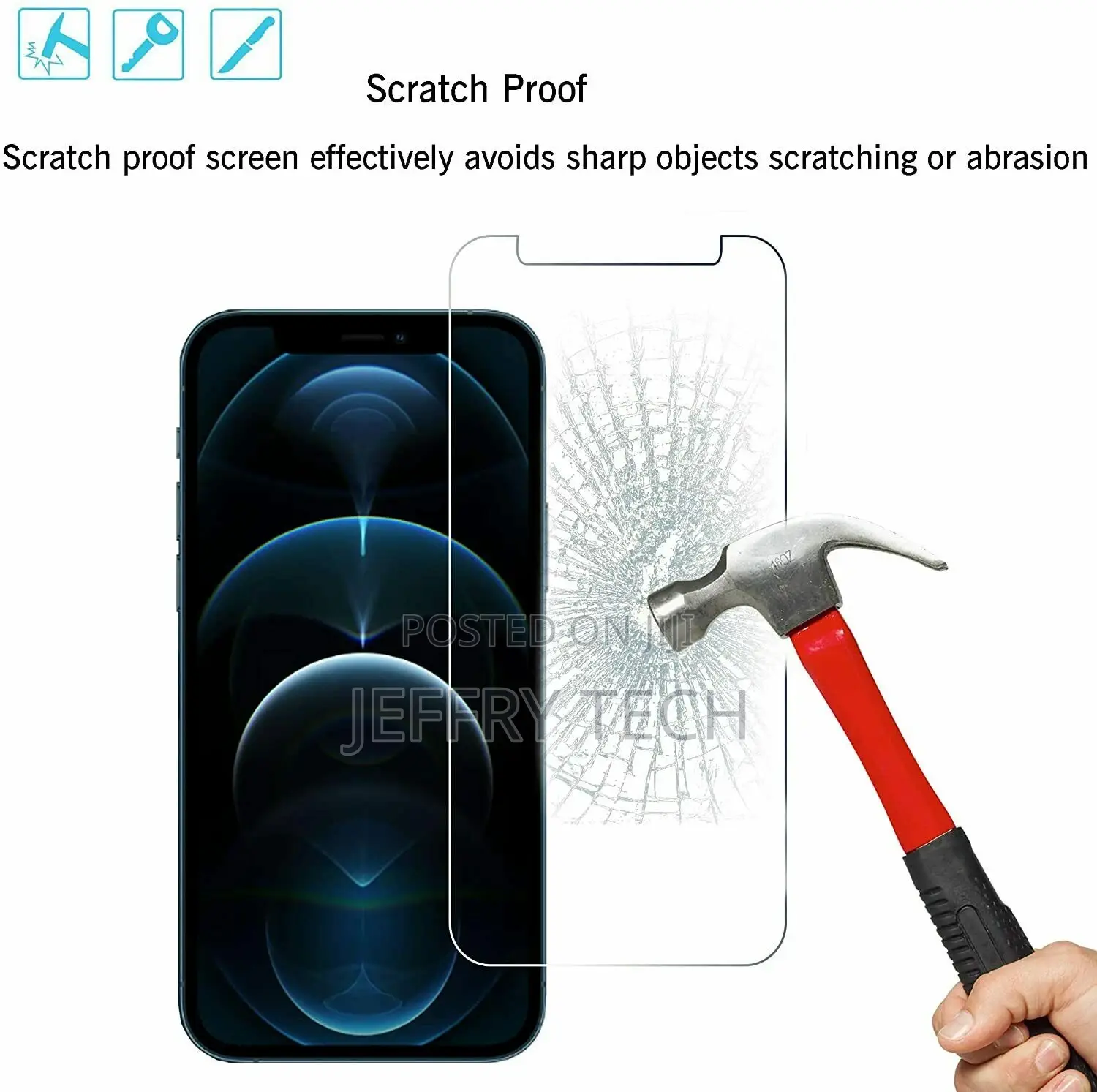 GLASS Screen Protector for iPhone 12 11 Pro Max XR X XS Max