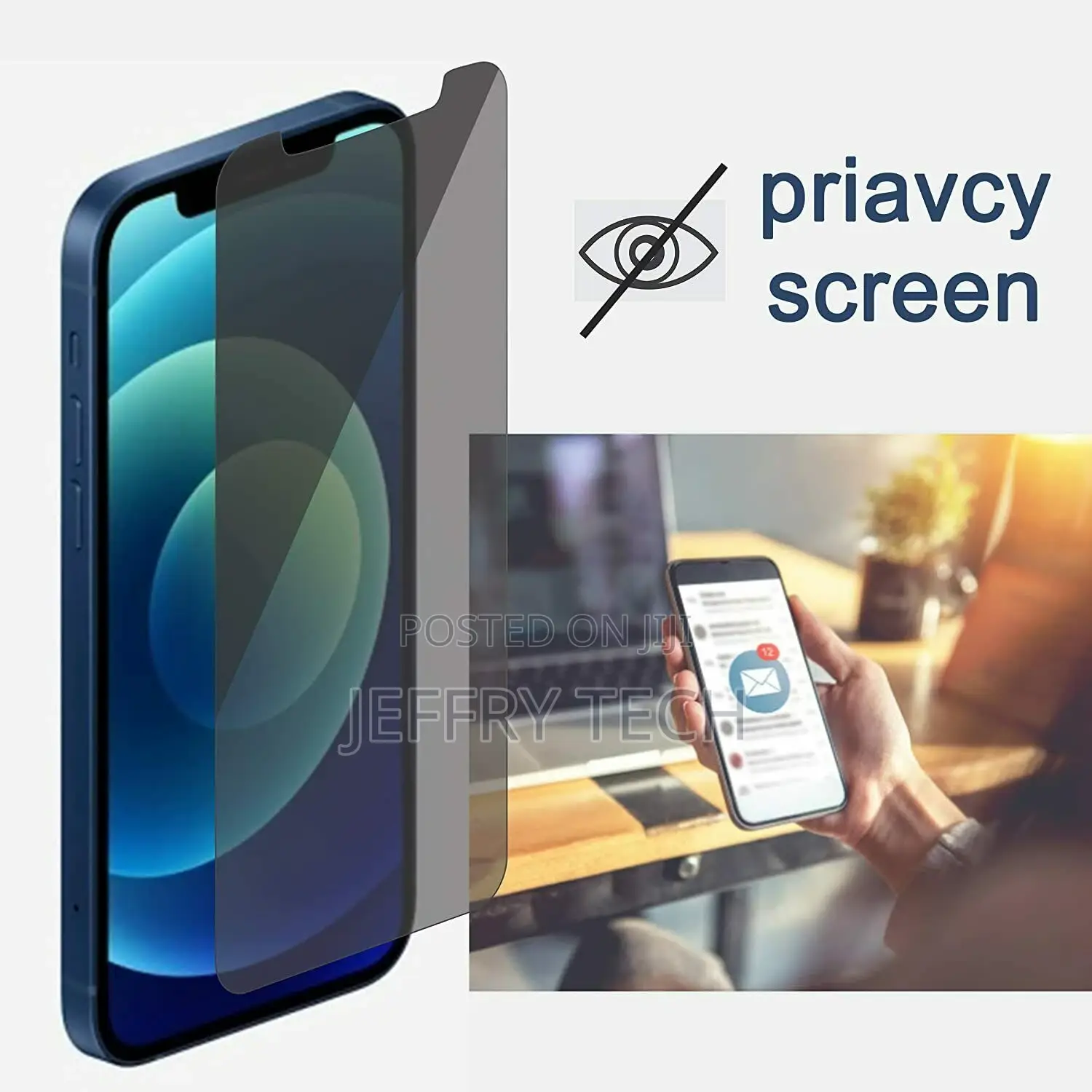 Privacy Glass Screen Protector for iPhone 12 Mini 12 12 Pro
