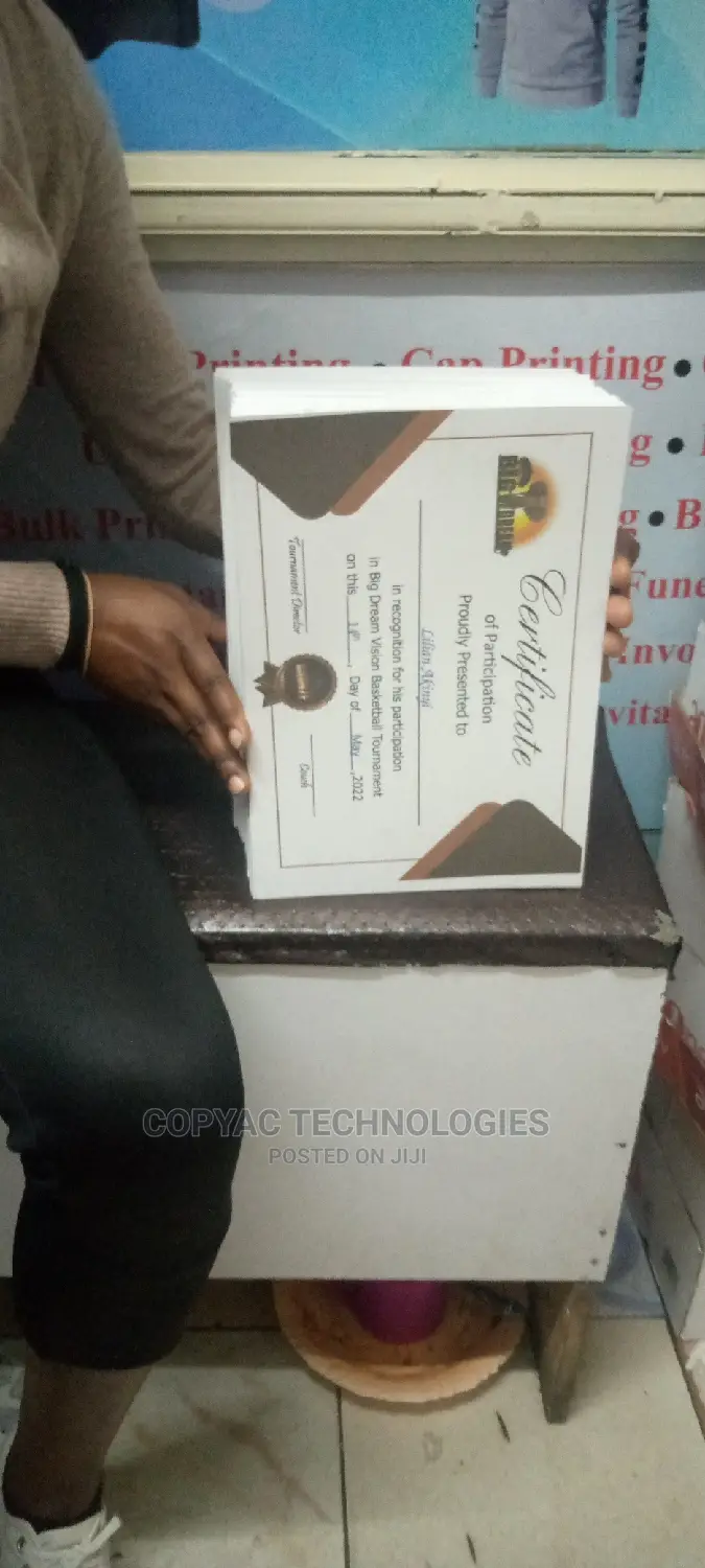 All Categories Certificates Printing Services