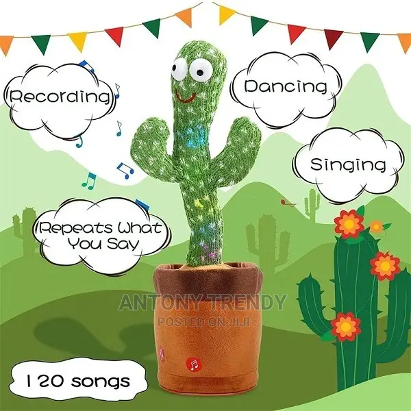Birthday Present Dancing Cactus Electron Plush Toy.