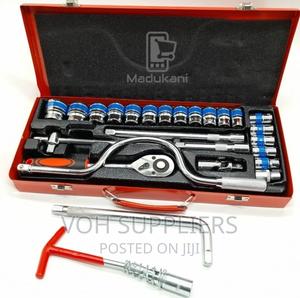 24PCS Half-Inch DR Socket Wrench Set With Extra L Handle - thumbnail 2