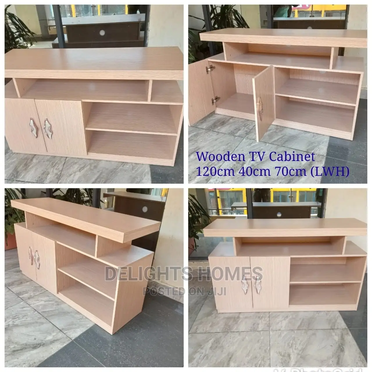 Wooden TV Stand (L120 W40 H70cm)