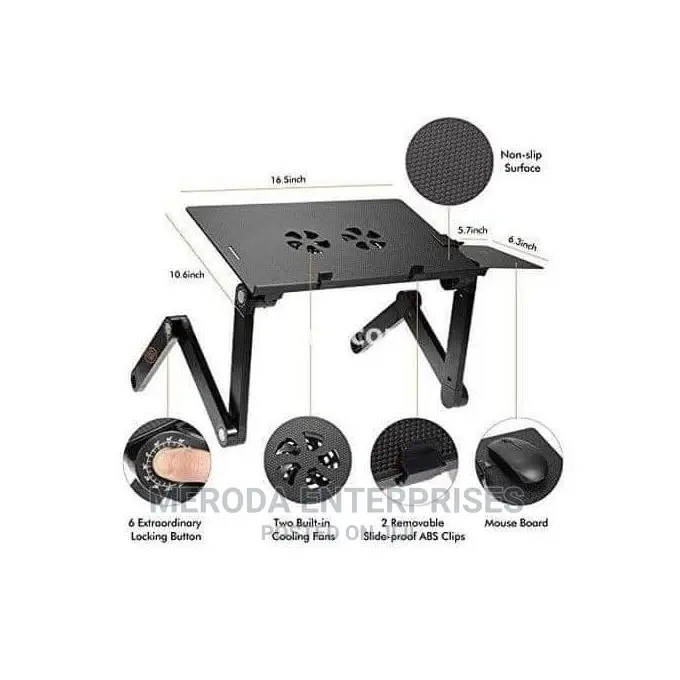 Laptop Stand With Cooling Fan Adjustable Folding