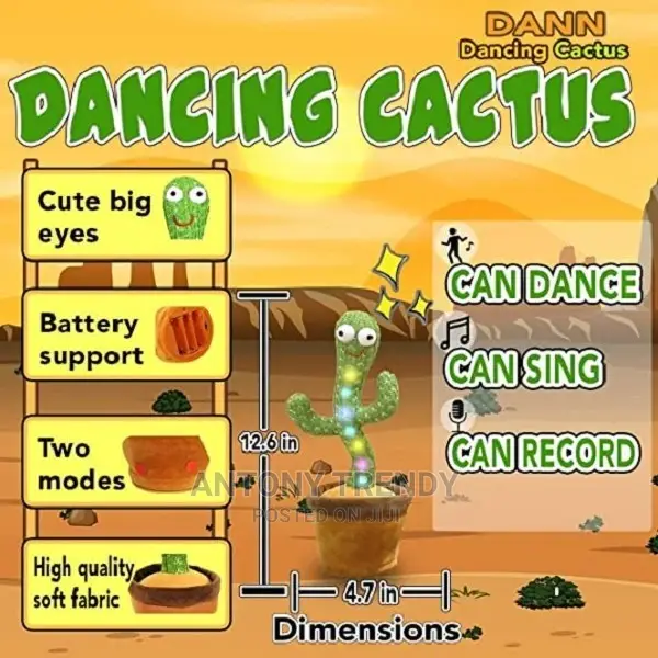 Lovely Talking Toy Dancing Cactus Doll Speak Talk Sound .