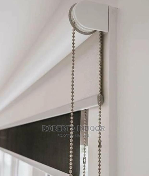 White Roller Window Blinds - main view