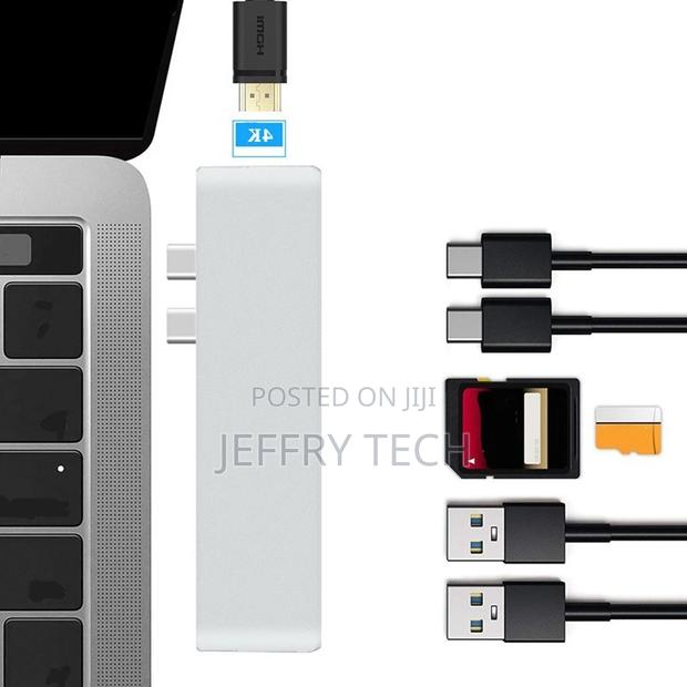 USB C Hub, 7 in 1 Type-C Hub With 4K HDMI, 100W Power Delive
