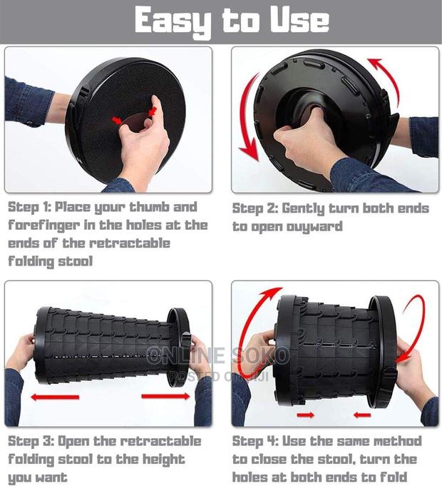 Portable Retractable Telescopic Folding Stool - thumbnail 5
