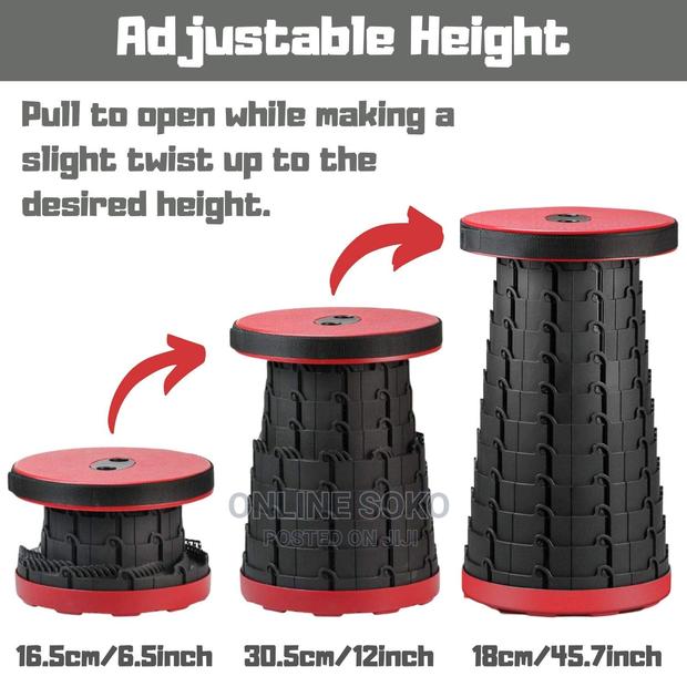 Portable Retractable Telescopic Folding Stool - thumbnail 4