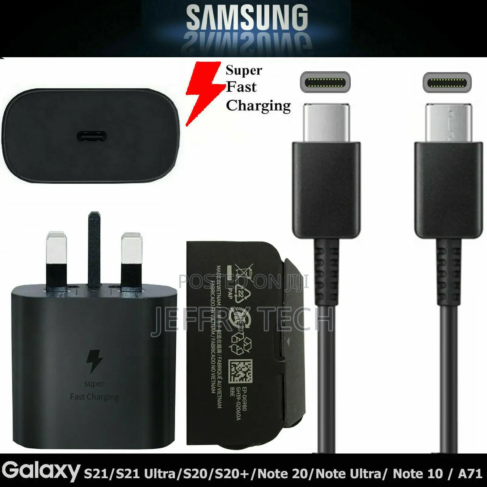 Samsung Galaxy S10 S20 S21+ Ultra 5G 25W Super Fast Charger