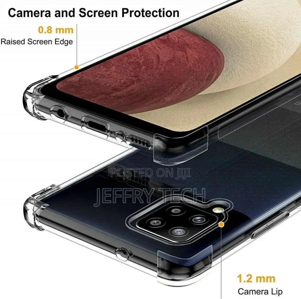 Clear Case for Samsung Galaxy A12 Silicone Shockproof Bumper