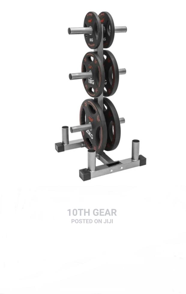 Olympic Plate Rack With Barbell Rack - thumbnail 2