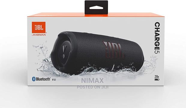 JBL CHARGE 5 Portable Speaker-Black/Red/Blue - thumbnail 4