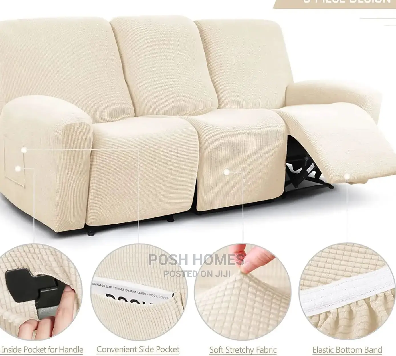 Velvet Recliner Sofa Covers in Nairobi Central Home Accessories, Posh