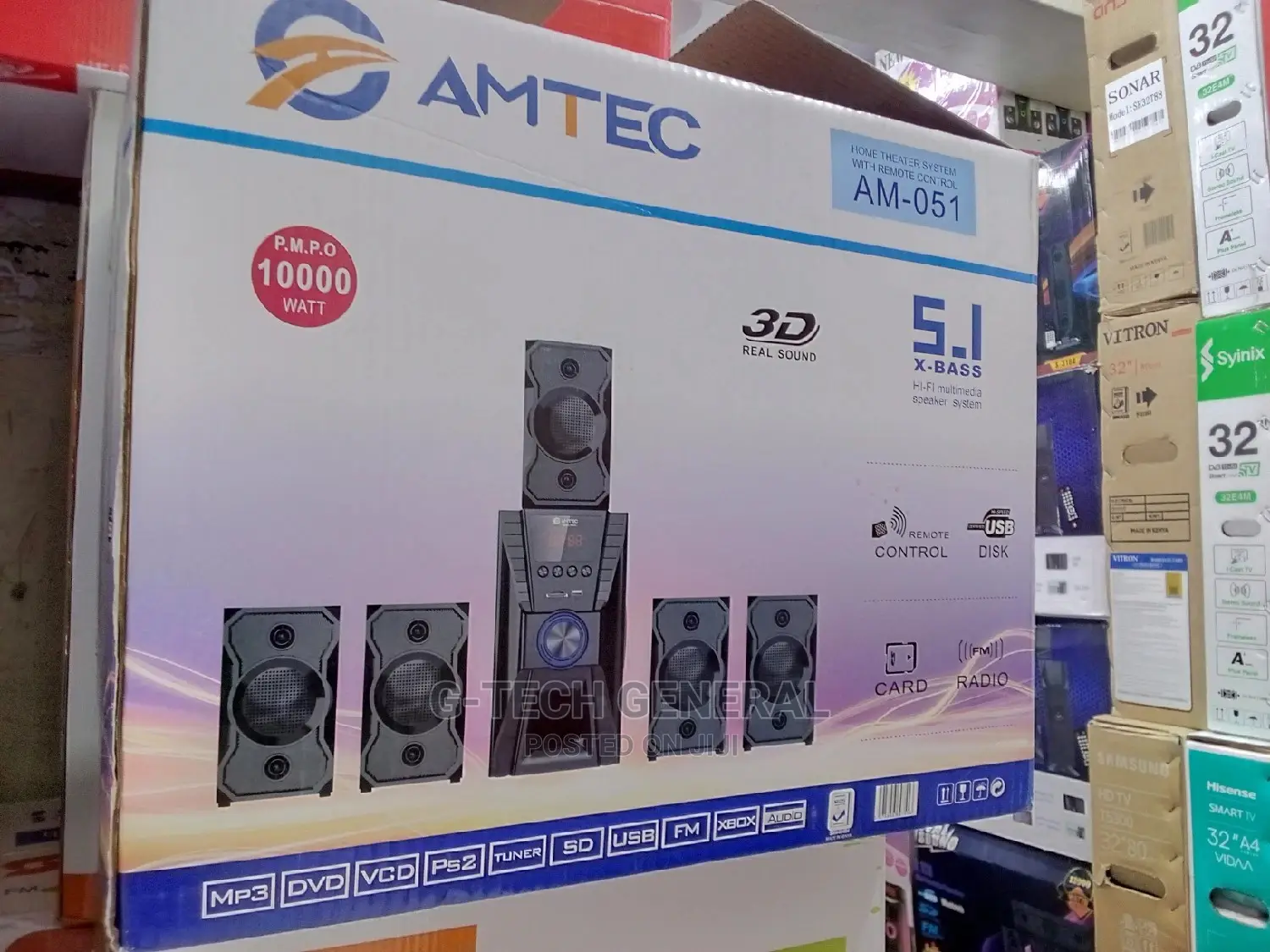 Amtec 5.1ch Hi-Fi Multimedia System /Fm/Bt/Usb/-Black.