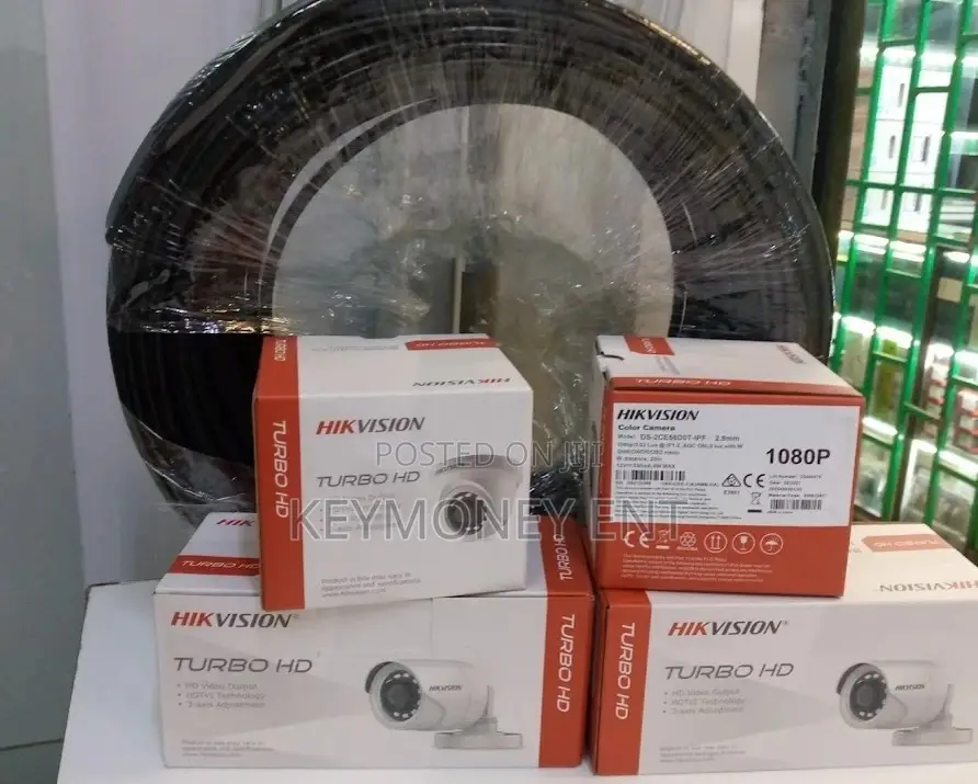 Four 4channel HD CCTV Camera Kit 1080p With 100m Cable