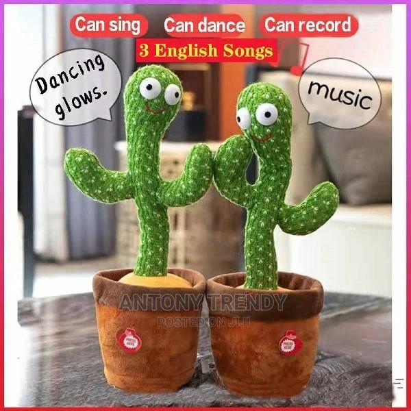 120 English Songs Electronic Light Up Plush Cactus. - main view