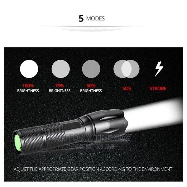 XML T6 LED Flashlight Zoomable Battery Powered Portable. - main view
