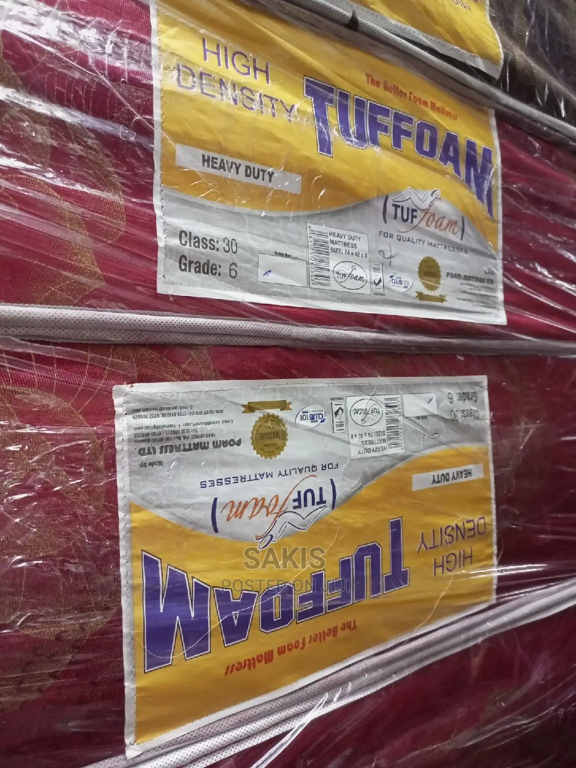 Tuf Foam Mattresses. 4*6 High Density