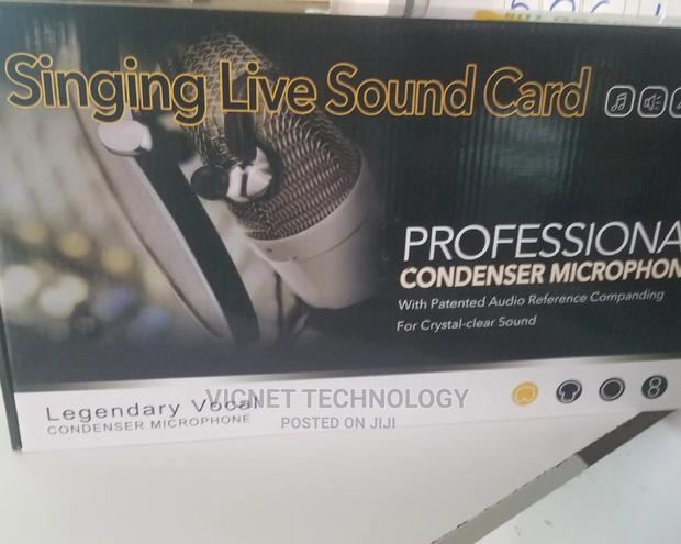 Proffesional Codenser Microphone and Singing Live Sound Card - thumbnail 2